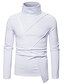 billige Herre Mode Beklædning-Turtleneck skjorte Rullekrave Flåde Hvid Sort Tøj Nødvendighed