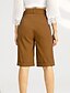 cheap Pants-Women&#039;s Fashion Wide Leg Side Pockets Shorts Bermuda shorts Knee Length Pants Micro-elastic Casual Weekend Plain Mid Waist Comfort Loose Brown S M L XL