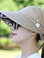 abordables Sombreros-Mujer Sombrero protector Festivos Exterior Playa Estampado Flor Beige Caqui Sombrero / Otoño / Invierno / Primavera / Verano