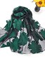 abordables Écharpes &amp; Bandanas-Écharpes pour femmes Femme Vin Vert Plein Air du quotidien Rendez-vous Écharpe Floral / Soirée / Soie / Mignon / L&#039;autume / L&#039;hiver