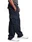cheap Pants-Men&#039;s Sweatpants Joggers Trousers Casual Pants Cargo Sweatpants Drawstring Elastic Waist Wide Leg Plain Breathable Soft Casual Daily Streetwear Stylish Black White