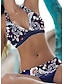 cheap Bikini-Women&#039;s Floral 2 Piece Halter Bikini Swimwear