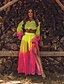 cheap Two Piece Sets-Women&#039;s Basic Streetwear Gradient Casual Holiday Two Piece Set Off Shoulder Skirt Maxi Skirt Crop Skirt Sets Lace up Ruffle Tops