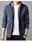 cheap Men&#039;s Clothing-autumn  winter st collar knitted cardigan jacket men‘s loose knit plus cashmere sweater trend slim line
