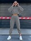 cheap Two Piece Sets-Women&#039;s Basic Solid Color Casual Leisure Sports Two Piece Set Pant Loungewear Jogger Pants Hoodie Crop Tracksuit Tops