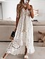 cheap Maxi Dresses-Boho Lace Embroidered Swing Maxi Dress for Women