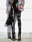 abordables Pantalons femme-Femme Collants Legging Polyuréthane faux cuir Noir / Rouge Noir Mode Taille haute Casual Fin de semaine Toute la longueur Micro-élastique Plein Confort S M L XL XXL / Slim