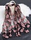 cheap Scarves &amp; Bandanas-Women&#039;s Women&#039;s Shawls &amp; Wraps Wine Green Street Daily Date Scarf Florals / Party / Silk / Cute / Fall / Winter