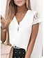 cheap Super Sale-Women&#039;s Lace Plain Spring Regular White