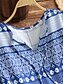 preiswerte Maxi-Kleider-Damen Etuikleid Boho-Kleid kleid lang Blau 3/4 Ärmel Winter Herbst mit Schnürung V Ausschnitt 2022 M L XL XXL 3XL
