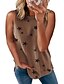 cheap Women&#039;s Clothing-spring  summer  Women‘s clothing star print sleeveless blouse pullover  vest