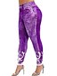 cheap Women&#039;s Plus Size Bottoms-Women&#039;s Plus Size Leggings Chinos Pocket Print Floral Home Casual Sporty Yoga Ankle-Length High Spring Black Blue Purple L XL XXL 3XL 4XL