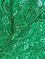 economico Jumpsuits &amp; Rompers-Per donna Tute Tinta unica Pizzo Streetwear Girocollo Cocktail party San Valentino Manica lunga Standard Verde Blu Bianco S M L Estate