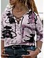 cheap Hoodies &amp; Sweatshirts-Women&#039;s Geometric Hoodie Plus Size Long Sleeve Sweater Cardigans Fall Winter V Neck Pink Beige Light Blue
