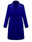 abordables Vestimenta de Mujeres-Mujer Básico Sencillo Otoño Grueso Azul Piscina Gris Color Camello