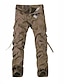 abordables Pants-Homme Pantalon Cargo Pantalon Pantalon de travail Couleur unie Multi poche Jambe droite Toute la longueur Coton du quotidien Casual Vert Herbe Vert Tujun