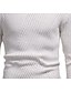 baratos Roupa de Homem-Homens Suéter Pulôver Bispo Básico Gola Alta Média Primavera &amp; Outono Preto Cinzento Branco