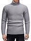 cheap Men&#039;s Clothing-Men&#039;s Sweater Pullover Bishop Sleeve Basic Turtleneck Medium Spring &amp;  Fall Black Gray White