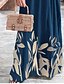 cheap Casual Dresses-Women&#039;s Maxi long Dress Swing Dress Blue Sleeveless With Belt Print Print Halter Neck Spring Summer Stylish Elegant 2022 S M L XL XXL / Loose