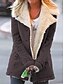 cheap Coats &amp; Trench Coats-Women&#039;s Winter Fleece Sherpa Jacket Fuzzy Winter Coat with Pockets Fall Street Daily Going out Casual Long Coat Windproof Warm Long Sleeve Reddish brown