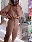 cheap Two Piece Sets-Women Active Cinched Solid Color Casual / Daily Activewear Two Piece Set Hooded Jogger Pants Hoodie Tracksuit Pants Sets Tops