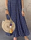 cheap Casual Dresses-Women&#039;s Polka Dot Casual Maxi Swing Dress