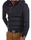 economico Pullover Sweaters-Per uomo Maglione Tinta unita Maglioni Manica lunga Maglioni cardigan Rotonda Verde militare Grigio Grigio scuro