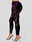 abordables Graphic Chic-Femme Sportif Imprimer Leggings Grande Taille Cheville Pantalon Elastique Gymnastique Yoga Rayé Imprimer Taille haute Confort Des sports Slim Noir S M L XL XXL