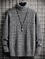economico Abbigliamento uomo-Per uomo Felpa Pullover Maglione Maglione a collo alto Cavi Maglia A collo alto Abbigliamento Inverno Nero Bianco M L XL