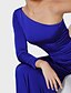 abordables Combinaisons femme-Combinaison-pantalon Femme Couleur unie Dos Nu Elégant Mao Soirée Festival Manches Longues Standard Bleu S Printemps