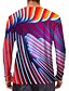cheap Men&#039;s Socks-Men&#039;s Unisex T shirt Striped Graphic Prints 3D Print Crew Neck Daily Holiday Long Sleeve Print Tops Casual Designer Big and Tall Pink