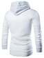 baratos Men&#039;s-Homens Terno Camisolas e Capuz Blusão Básico Média Outono &amp; inverno Azul marinho Branco Preto