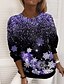 cheap Hoodies &amp; Sweatshirts-Women&#039;s Sparkly Snowflake Pullover Sweatshirt