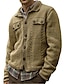 abordables Vêtements Homme-Homme Chandail Cardigan Col en V Epais L&#039;hiver Kaki