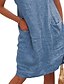 cheap Super Sale-Women‘s Shift Dress Knee Length Dress Short Sleeve Pure Color Pocket Spring Summer Crew Neck Basic Casual Classic Loose 2023 S M L XL 2XL 3XL 4XL 5XL / Cotton