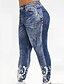 cheap Women&#039;s Plus Size Bottoms-Women&#039;s Plus Size Leggings Chinos Pocket Print Floral Home Casual Sporty Yoga Ankle-Length High Spring Black Blue Purple L XL XXL 3XL 4XL