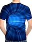 cheap Boys&#039; Tees &amp; Blouses-Kids Boys&#039; T shirt Short Sleeve Blue 3D Print Optical Illusion Color Block School Daily Indoor Active Streetwear Cool Sports 3-12 Years / Summer