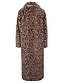 cheap Coats &amp; Trench Coats-Women&#039;s Faux Fur Coat Maxi Coat Khaki Sexy Street Fall Open Front Turndown Regular Fit M L XL XXL XXXL 4XL / Daily