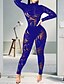 cheap Women&#039;s Jumpsuits-Women&#039;s Jumpsuit Solid Color Cut Out Mesh Active Turtleneck Sport Daily Long Sleeve Regular Fit Blue Black Red S M L Spring