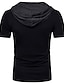 cheap Men&#039;s Clothing-summer  style casual fashion men‘s an code  style fake two-piece hooded short-sleeved t-shirt