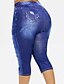 abordables Pantalones Mujer-Mujer Chinos Poliéster Degradado Negro Azul Piscina Deportivo Cintura Alta Medio corto Yoga Casual Primavera Otoño