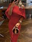 abordables Robes Soirée-Femme Robe mi-longue Moulante Blanche Noir Violet Rouge claire Rouge Jaune Sans Manches Accueil froid Imprimer Floral Epaules Dénudées Printemps Eté Soirée Soirée à la mode Décontractée 2022 Mince S
