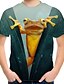 billige T-skjorter og skjorter til gutter-Barn Gutt T skjorte Dyr Skole 3D-utskrift Kortermet Aktiv 3-12 år Sommer Regnbue