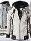 cheap Sale-Men&#039;s Winter Jacket Winter Coat Outdoor Jacket Sports Outdoor Daily Wear Fall Winter Solid Color Regular off white Dark Gray Grey Jacket