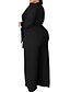 cheap Plus Size Jumpsuits-Women&#039;s Plus Size Jumpsuit Lace up Long Sleeve Solid Colored Fall Spring Ordinary Streetwear Green Black Red L XL XXL 3XL 4XL / V Neck