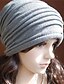 cheap Hats-Women&#039;s Work Street Dailywear Casual Beanie / Slouchy Solid Colored Pure Color Pleated Black Brown Hat Portable Fashion / Fabric / Gray / Fall / Winter