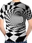 abordables T-shirts et chemises pour garçons-T-shirt Garçon Enfants Manches Courtes 3D Print 3D effet Blanche Enfants Hauts Actif Eté Ecole du quotidien Extérieur 3-12 ans