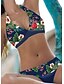 cheap Bikini-Women&#039;s Floral 2 Piece Halter Bikini Swimwear