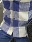 baratos Camisetas Masculinas-Homens Camisa Social Xadrez Colarinho Diário Manga Longa Blusas Confortável Azul Preto Vermelho / Lavar na Maquina / Lavar a Mão / Limpeza Molhada e Seca / Algodão