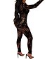 cheap Women&#039;s Jumpsuits-Women&#039;s Jumpsuit Solid Color Cut Out Mesh Active Turtleneck Sport Daily Long Sleeve Regular Fit Blue Black Red S M L Spring